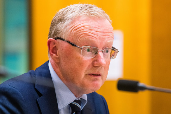 RBA Gov. Philip Lowe sweated under the glow of Senate estimates in Canberra.