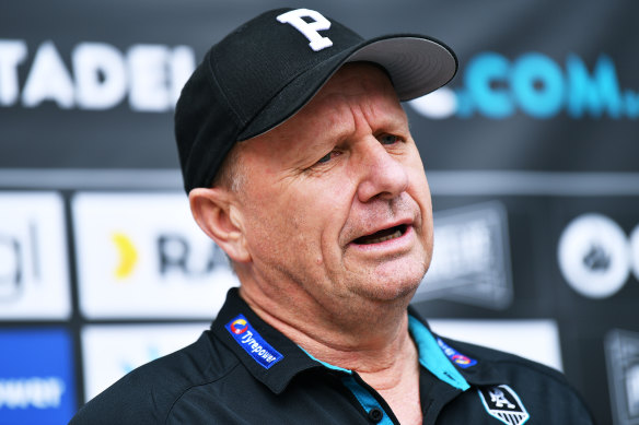 After 19 years in the AFL coaching system, nothing fazes Port Adelaide coach Ken Hinkley anymore.