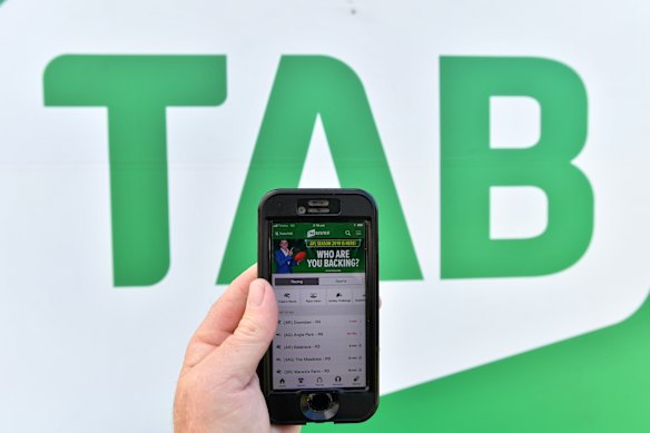 The popular TAB betting app.