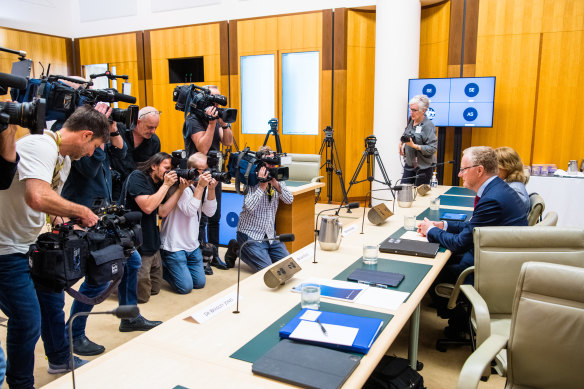 Reserve Bank governor Philip Lowe appears before the House of Representatives’ economics committee.