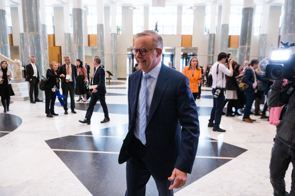 Prime Minister Anthony Albanese arrives for the final day of the summit. 