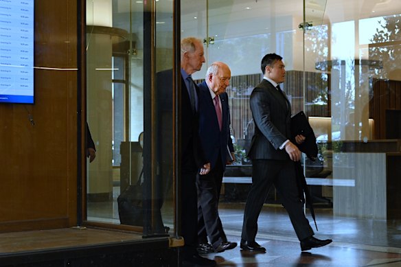 Alan Jones entering court on Wednesday.