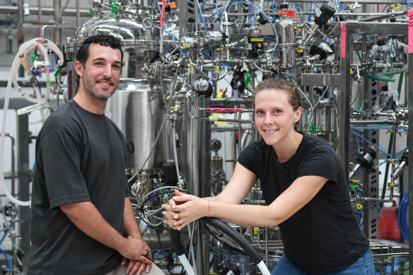 George Peppou, the founder and CEO of Vow, with Ines Lizaur, its head of manufacturing.