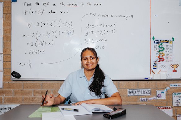 Year 12 student Aarchi Dhobi says her teachers have helped her feel comfortable with mathematics.