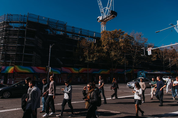 The Oxford & Foley redevelopment stretches along almost three blocks of Oxford Street in Darlinghurst. 