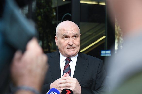 David Elliott outside the ICAC on Friday.