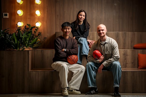 Superstat co-founders Sam Hung, Cordelia King and Kai Bloomfield use AI technology to deliver professional-level statistics for amateur athletes.