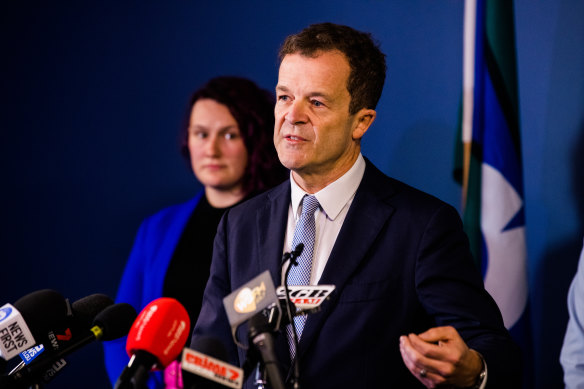Attorney-General Mark Speakman announces the proposed changes to consent laws in May.