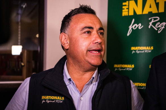 NSW Deputy Premier and Nationals leader John Barilaro is at odds with his own government.
