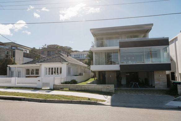 The two Freshwater houses were once planned to be a site consolidation as one property before they were recently sold separately by Adam Gilchrist.