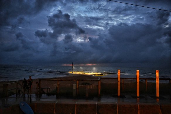 Cloudy skies, like those pictured at dawn in Mona Vale on Thursday, are expected to remain for days.