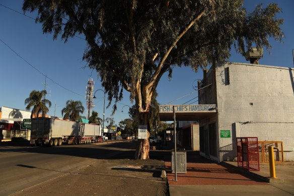 The empty streets of Walgett. 