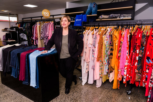 Yolanda Saiz at the first new Vinnies store in Sydney’s inner-city to open in a decade.