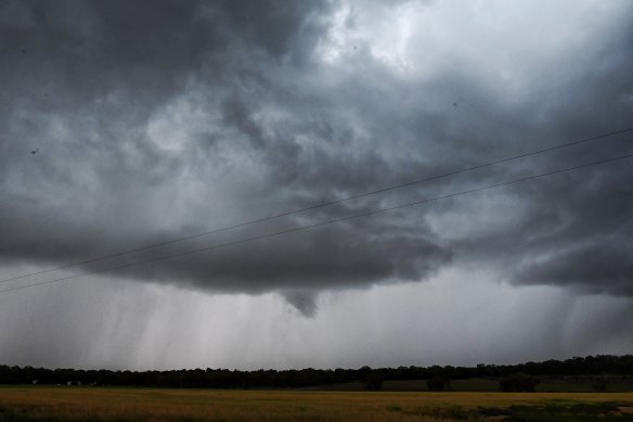 A violent thunderstorm east of Mudgee earlier this month.