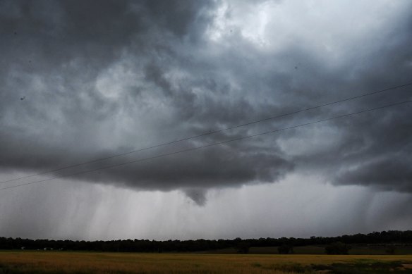 A violent thunderstorm east of Mudgee on Wednesday.