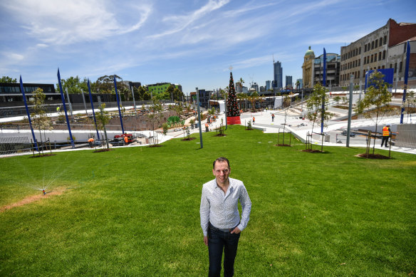 Mayor Steve Stefanopoulos just before the launch of Prahran Square in November last year.