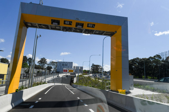 An entrance to the NorthConnex tollway.