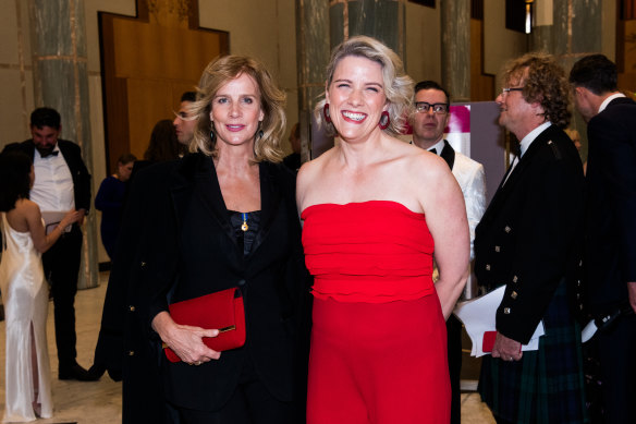 Actor Rachel Griffiths and Minister for Home Affairs Clare O’Neil.