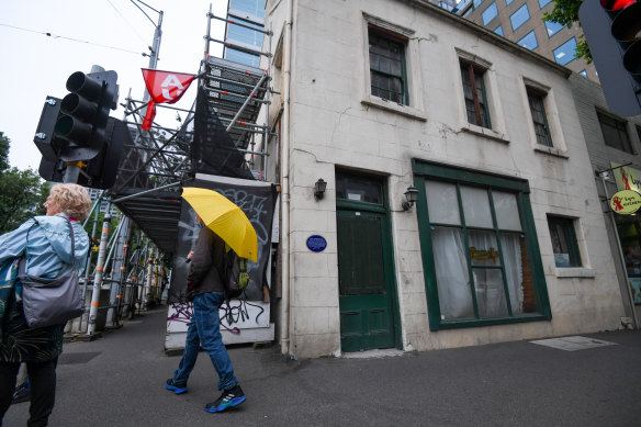 
Melbourne city’s oldest still-standing shop and residence, Russell’s Old Corner Shop.