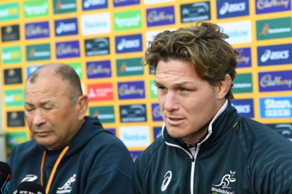 Eddie Jones left long-time Wallabies captain Michael Hooper out of the World Cup squad.