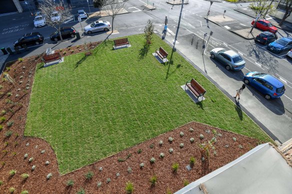 The former Corkman pub site in Carlton, which is now a public park.