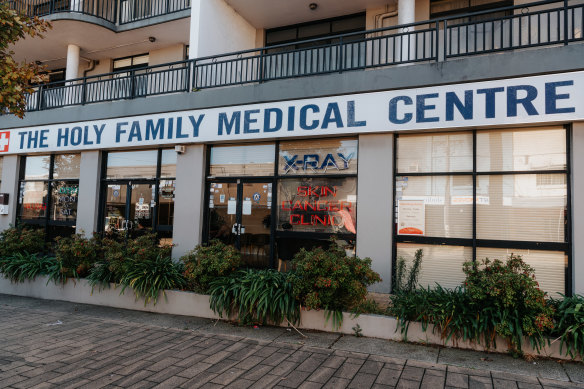 Holy Family Medical Centre at Dulwich Hill, in Sydney’s inner west. 