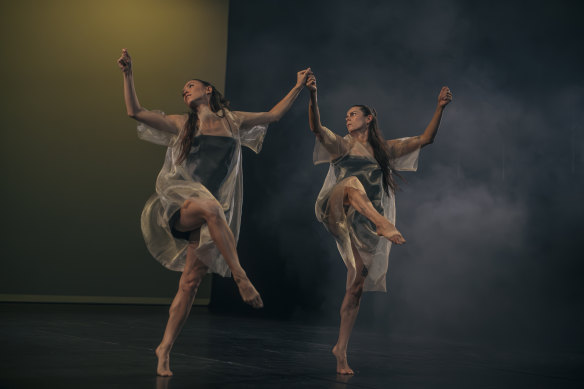 Seven dances for two people by Tra Mi Dinh (left), performed with Rachel Coulson.