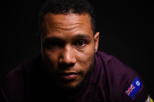Former Maroon Moses Mbye has played his final game of rugby league. 