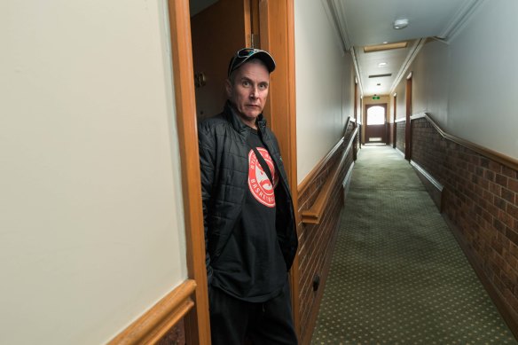 Dean Drommel is worried he will be sent back to an unsafe rooming house when lockdown ends.