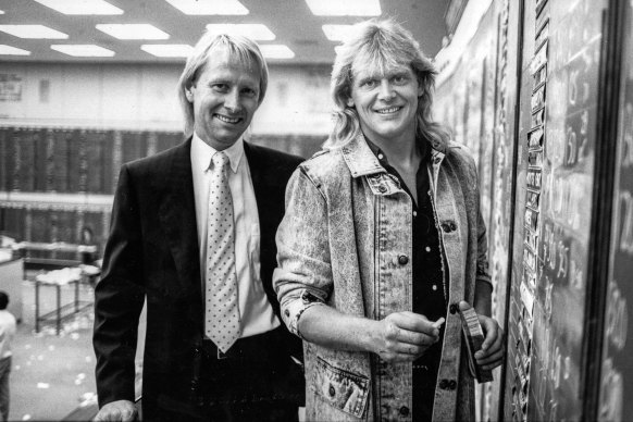 Glenn Wheatley and John Farnham at the height of the singer’s fame.