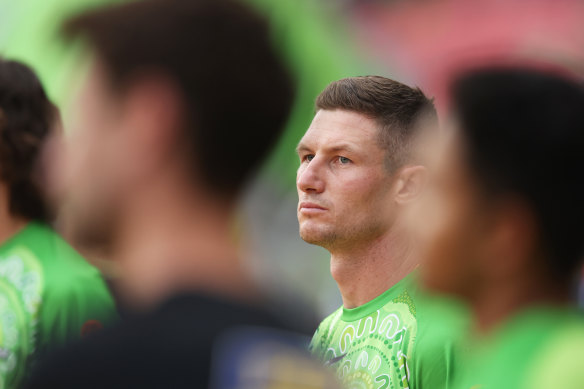 A ponderous Cameron Bancroft before the Thunder’s BBL clash with Perth on Monday.