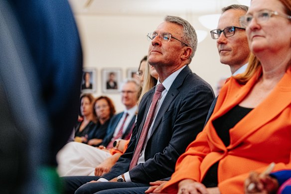 Mark Dreyfus on Friday at the first caucus meeting after the election.
