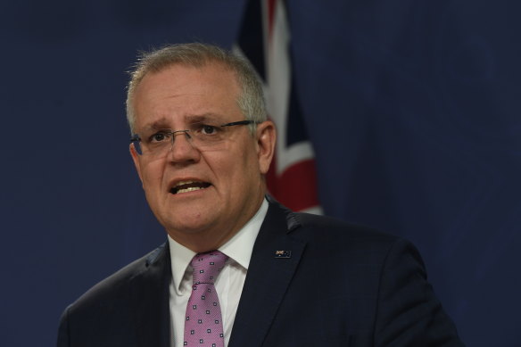 Prime Minister Scott Morrison in Sydney on Monday.