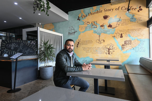  Syed Ahmed, owner of Humble Harry's Cafe.