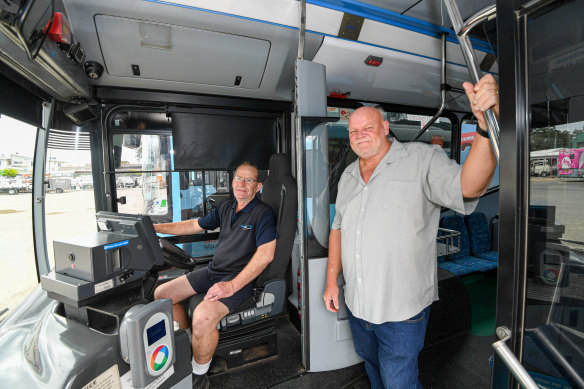 Interline drivers Mick Kennedy and Neil Hounslow have each driven with the company for more than 30 years.