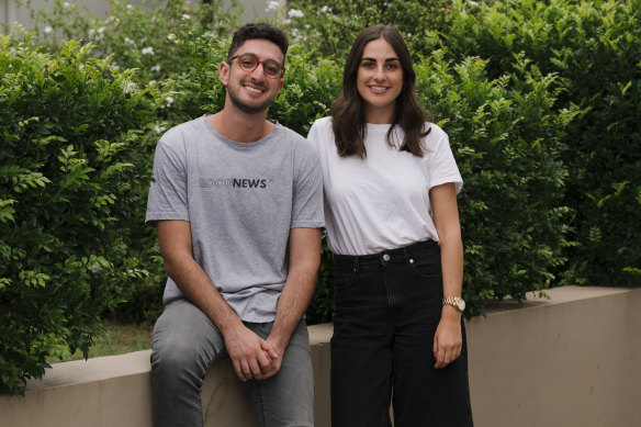 Sam Koslowski and Zara Seidler, founders of The Daily Aus media site. 
