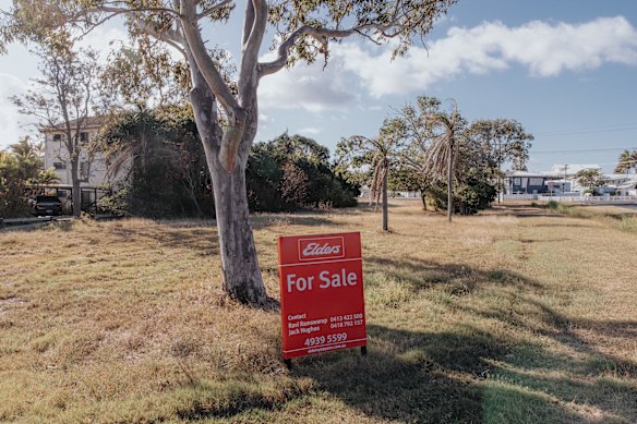 Hanson’s vacant block, purchased for $580,000 in 2021.