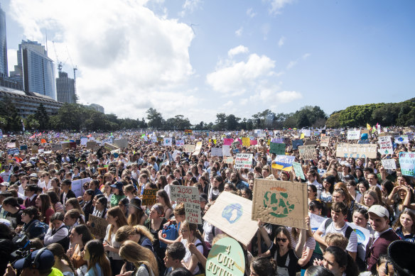 Up to 80,000 people rallied at the Domain in Sydney last year.