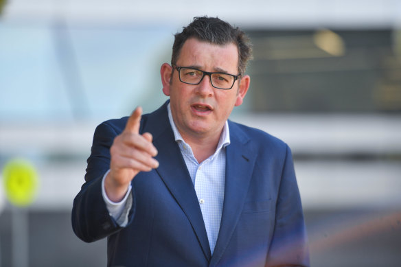 Premier Daniel Andrews announces $2.2 billion in funding for stage one of the Suburban Rail Loop project on Monday.