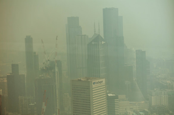 Smoke has blanketed Melbourne at times this summer.