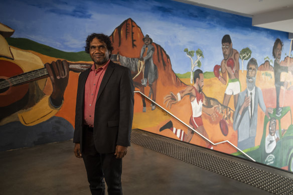 Vincent Namatjira has brought some of the desert country to the Big Smoke.