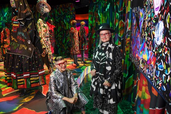 The pair worked together on-and-off for four decades, pioneering a national style in clothing, using imagery of Australiana in conjunction with foreign design concepts.