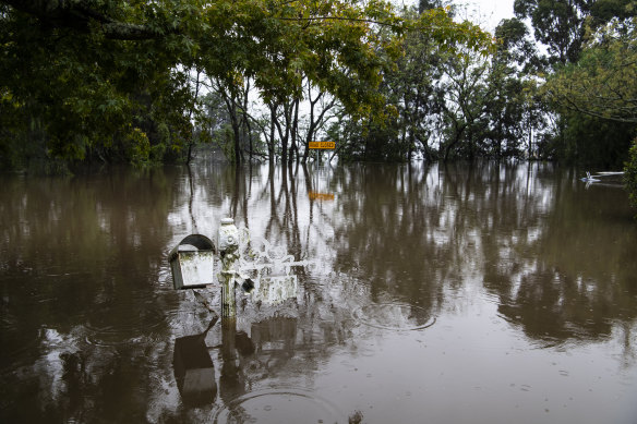 Flooding in Windsor on Tuesday.
