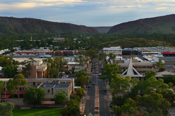 The centre of Alice Springs in January last year.