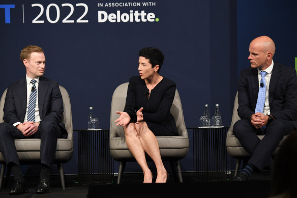 Dania Zinurova, portfolio manager, Wilson Asset Management at a panel at last year’s AFR Infrastructure Summit.