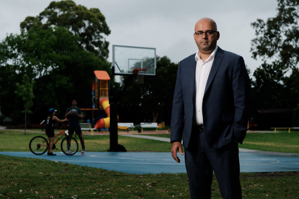 Canterbury-Bankstown mayor Khal Asfour, at Northcote Park in Greenacre, has vehemently denied any wrongdoing.