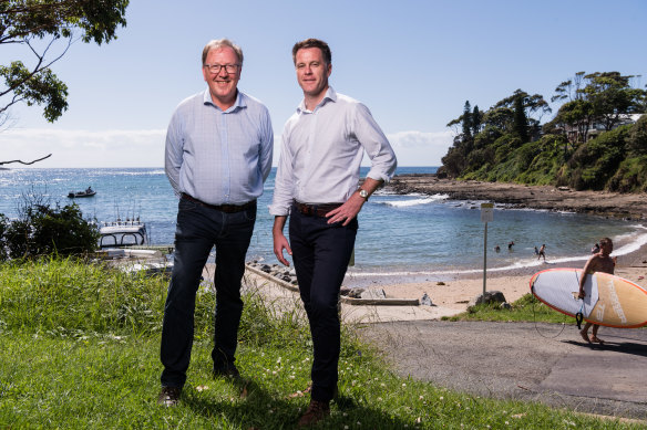 Michael Holland with NSW Premier Chris Minns.