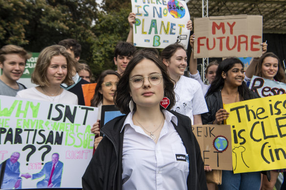 Strike organiser Daisy Jeffrey. 