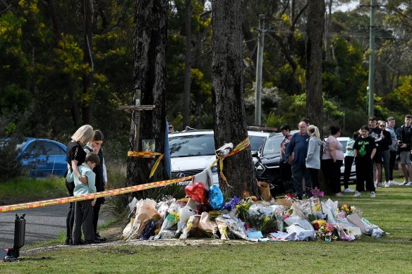 Buxton locals continued to arrive at the scene of the crash to lay flowers and cards throughout the week.