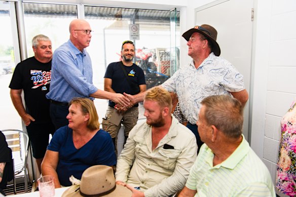 Dutton is campaigning at Karama Shopping Plaza in Darwin, where he held a roundtable on youth violence and vowed to get tough on youth crime.